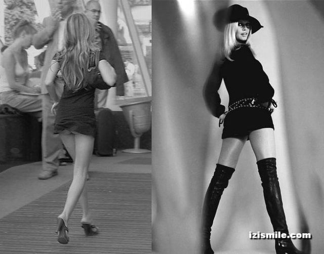 Mini-skirts from the 70's vs modern era (22 pics)