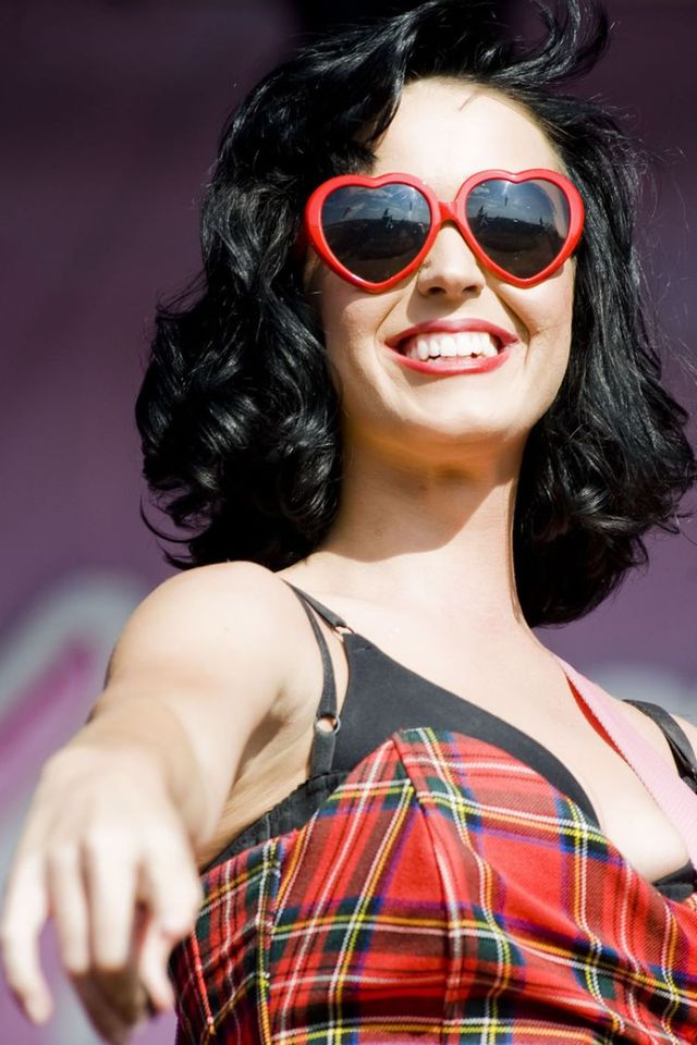 Katy Perry performing at the “T in the Park” music festival in Kinross ...