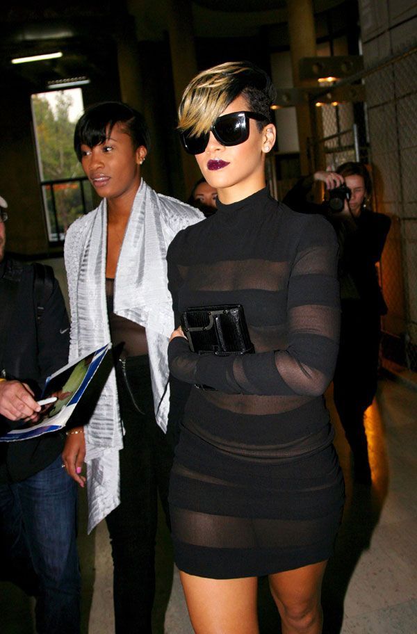 Rihanna in a sexy and quite revealing dress (9 pics)