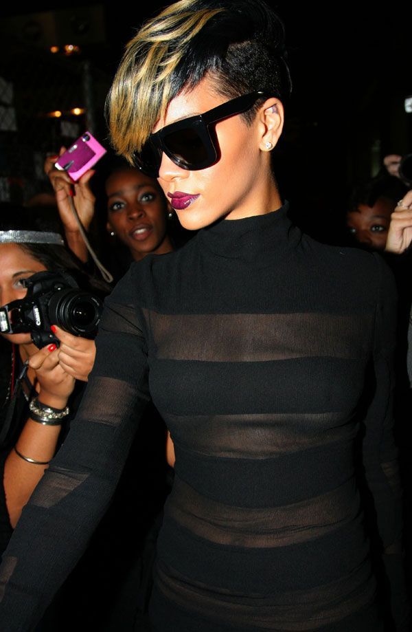 Rihanna in a sexy and quite revealing dress (9 pics)