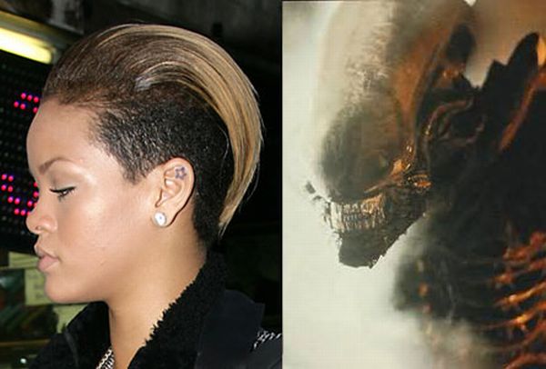Rihanna looking like Alien ;) (6 pics)