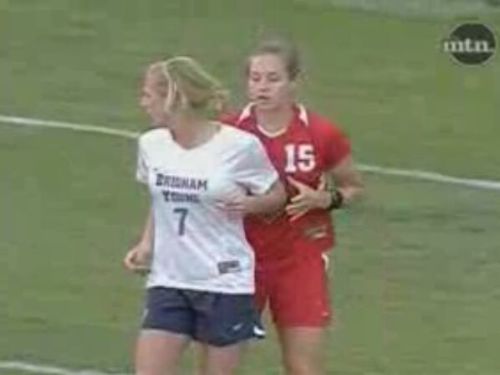 Female Soccer Player confused Soccer and Street Fight!! (1.5 Mb)