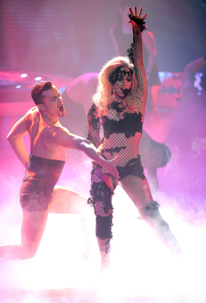 Lady Gaga in One of Her Extravagant Stage Outfits (12 pics)