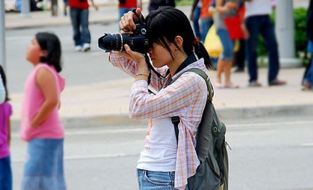 Cute Female Photographers Being photographed