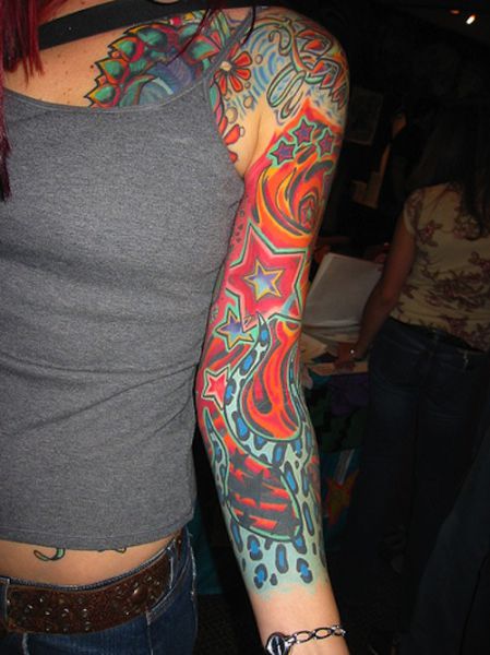 Hot Chicks With Sleeve Tattoos