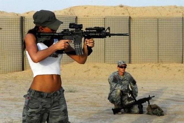 Cute Girls and Guns Go Well Together