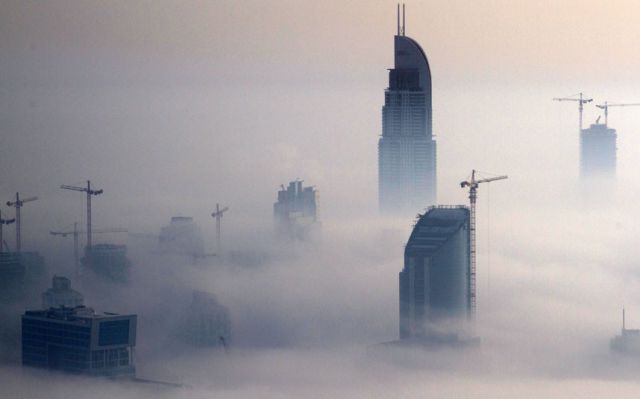 Dubai’s Skyline Through the Blanket of Fog