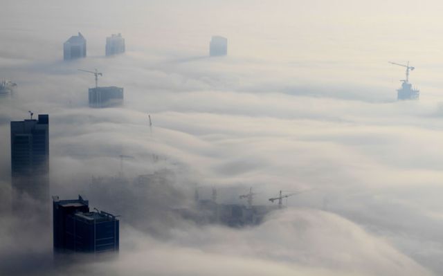 Dubai’s Skyline Through the Blanket of Fog