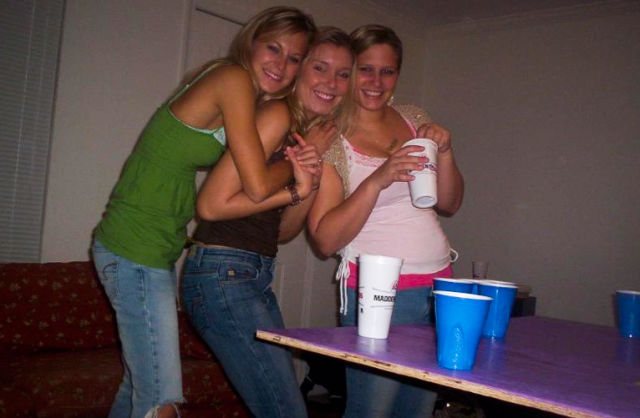 Beer Pong Gets Heated with These Girls