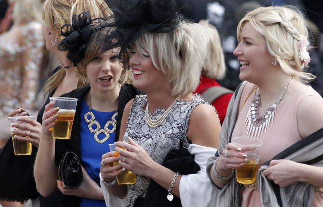 British Girls Get Dolled Up for Ladies Day Debauchery