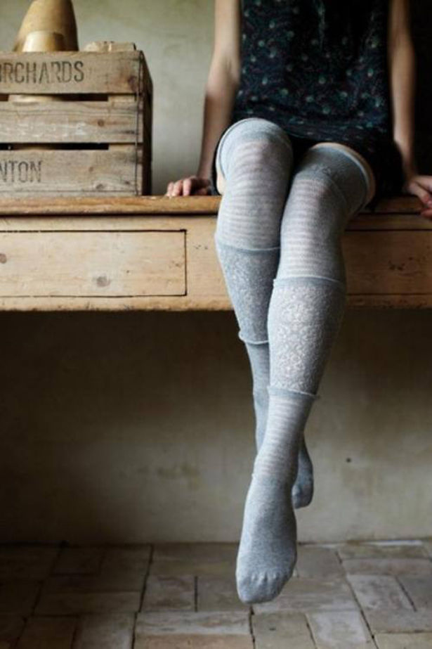 Cute Girls Rocking Thigh High Socks