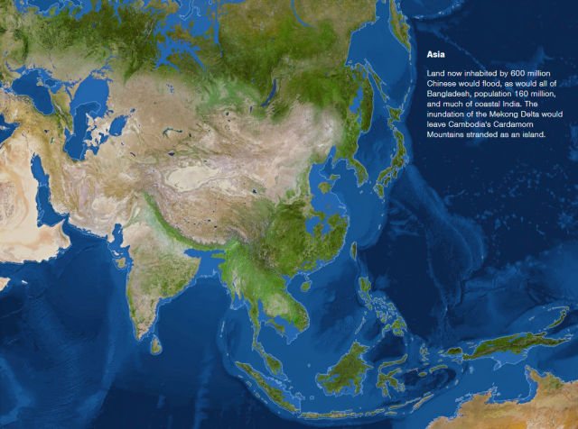The World as It Would Look If all the Ice Melted