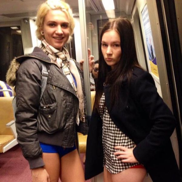 Girls of the No Pants Subway Ride 2014