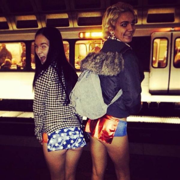Girls of the No Pants Subway Ride 2014