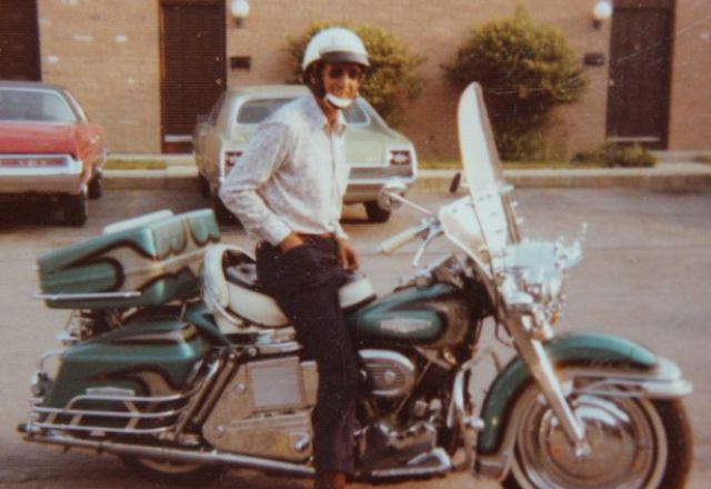 Biker Buried Riding His Harley Davidson
