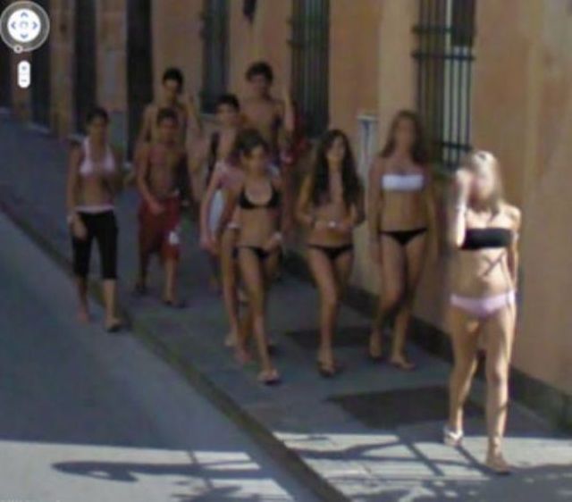 Sexy Ladies Get Caught on Google Street View