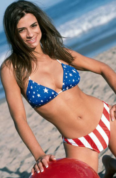 Sexy Ladies Help Us Celebrate the Fourth of July Wearing the American Flag