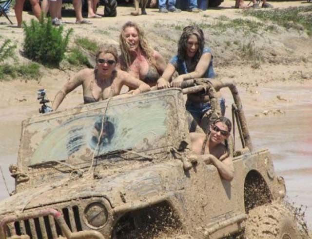 Cute Girls Get a Little Dirty with Jeeps