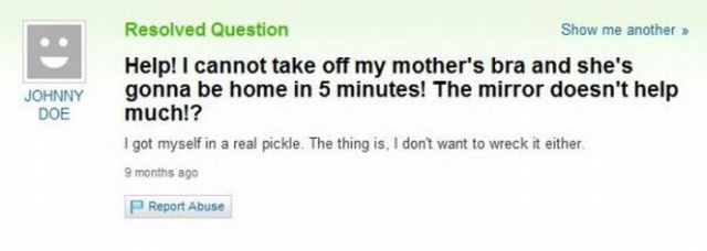Amusing Yahoo Questions and Answers