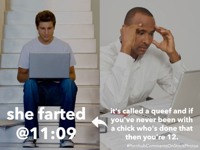 Pornhub Makes Stock Photos Funnier with Amusing Comments