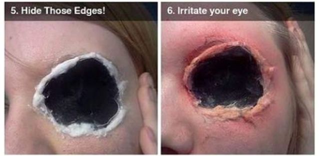 How to Use Makeup to Transform Your Eye to Look Like a Gross Eye Socket
