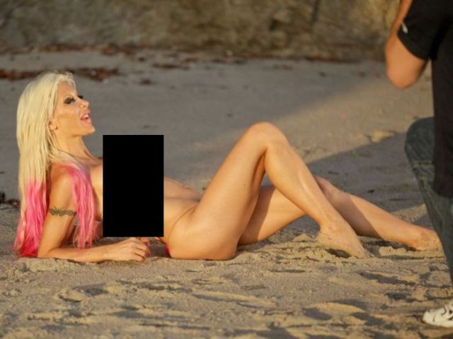 Angelique Morgan Leaves Nothing to the Imagination on the Beach