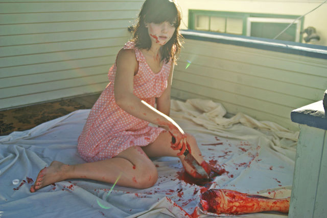 A Halloween Photo Shoot with a Gory Twist