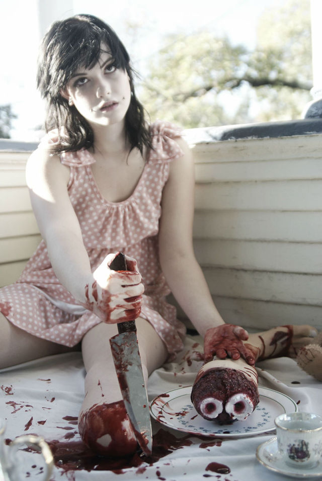 A Halloween Photo Shoot with a Gory Twist