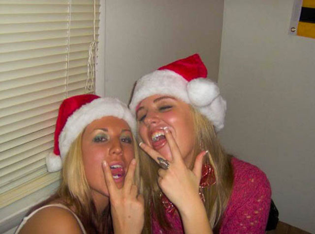 Christmas Party Craziness with Drunk Girls