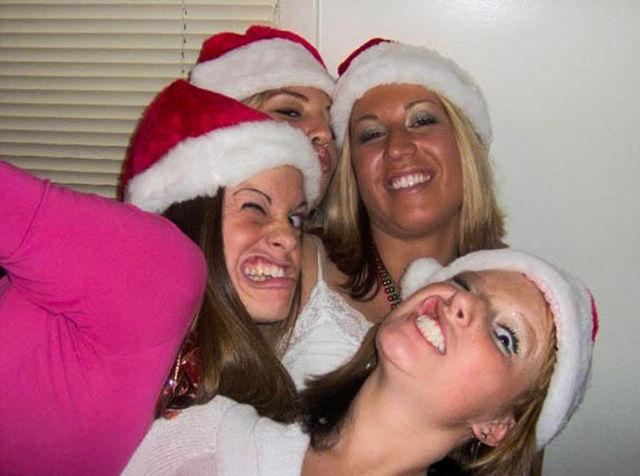 Christmas Party Craziness with Drunk Girls