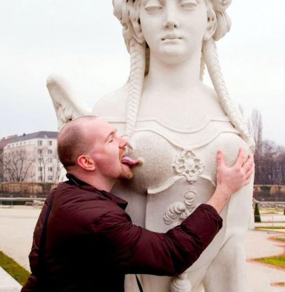 Some People Can Turn Statues and Sculptures into Something Vulgar