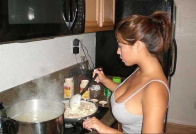 Beautiful Girls Serve Up Some Breakfast Food for Your Pleasure