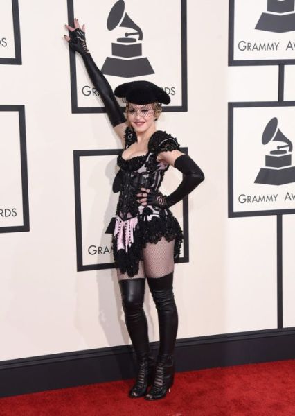 Madonna Steps Out in True Madonna Style at This Year’s Grammys