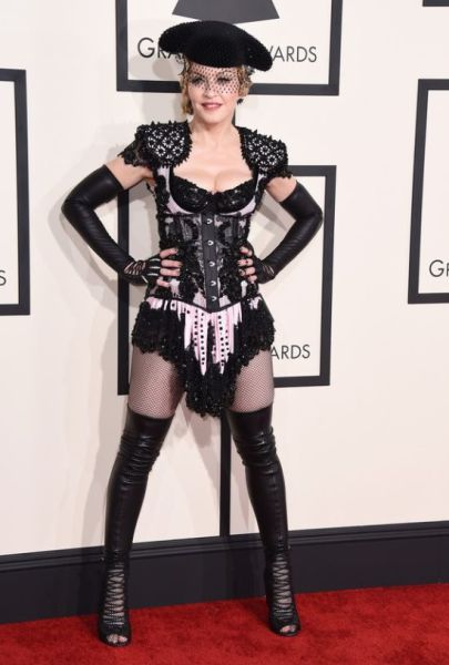 Madonna Steps Out in True Madonna Style at This Year’s Grammys