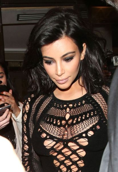 Kim Kardashian Shows a Little Boob at the BRIT Awards