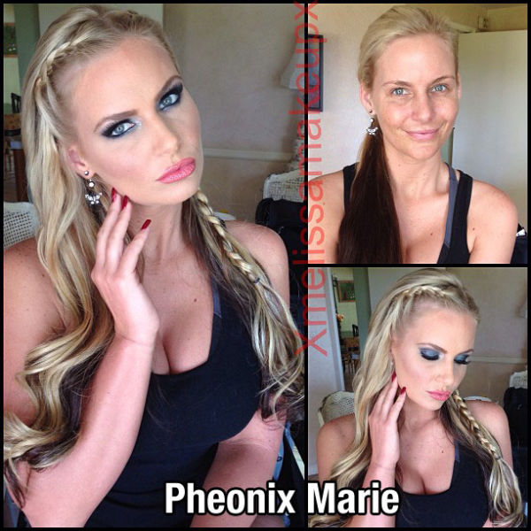 Porn Stars Pre and Post Their Makeup Makeovers