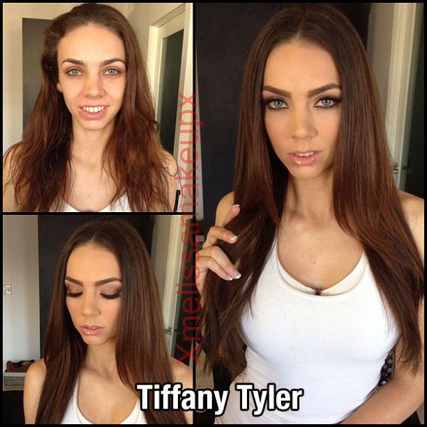 Porn Stars Pre and Post Their Makeup Makeovers