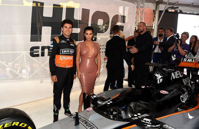 Kim Kardashian Looks Sleek in Latex for the Races