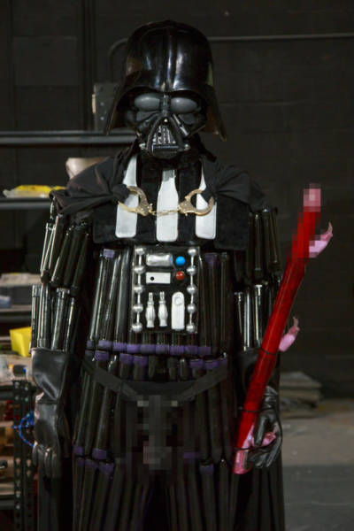 A Darth Vader Replica Built Almost Entirely out of Adult Toys