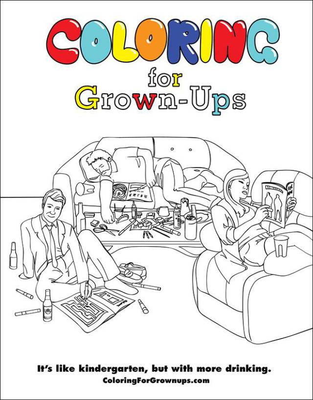 Depressingly Realistic Coloring Books for Grown Ups