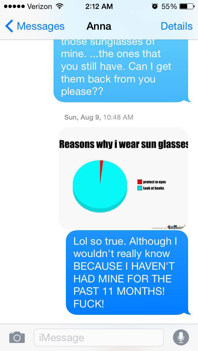 Dude Spends an Entire Year Texting a One Night Stand After She Steals His Sunglasses