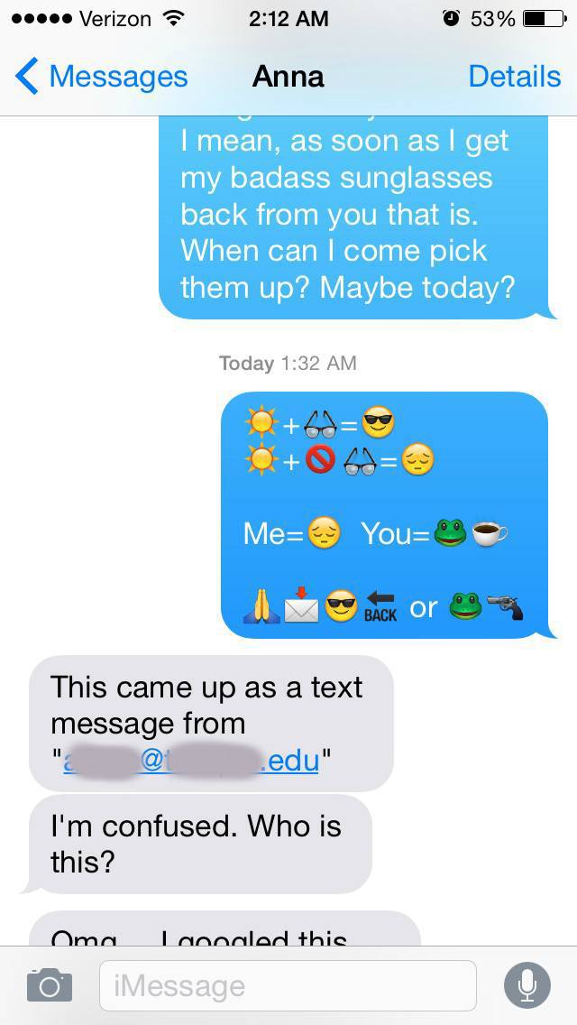 Dude Spends an Entire Year Texting a One Night Stand After She Steals His Sunglasses