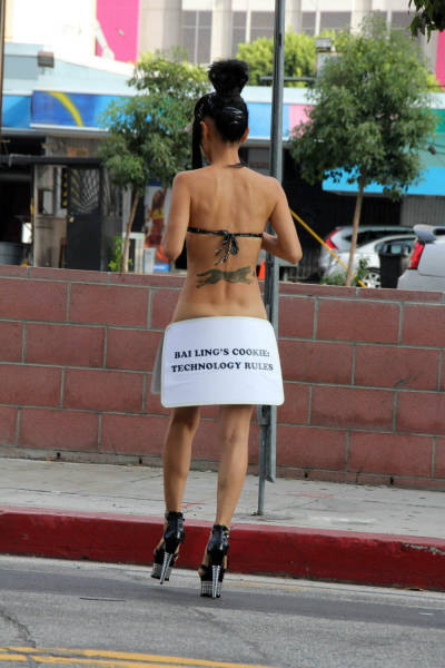 Chinese Actress Shocks in Odd Risqué Outfit on the Streets of LA