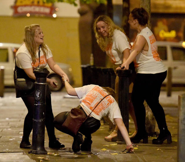 British Students Engage in a Little Drunken Debauchery