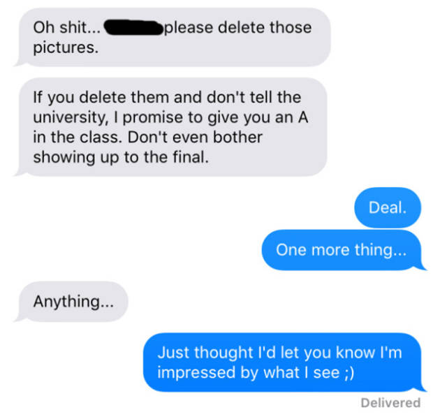 College Student Gets an A on a Final Exam after Getting a Wrong Number Text from His Professor