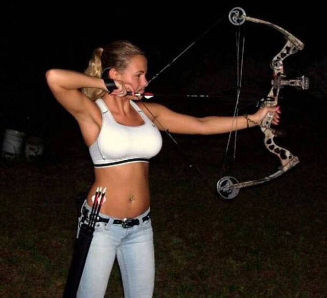 Hot Girls Show Their Fighting Side with a Little Bow and Arrow Action