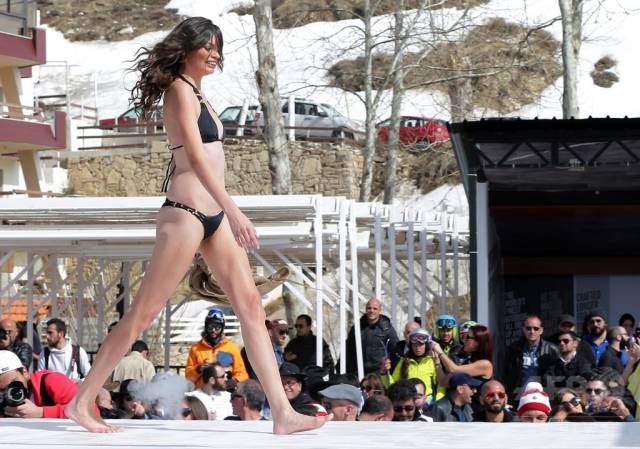Half-Naked Beauties Walk-Through In Underwear At A Fashion Show In Lebanon