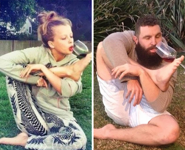 Guys Recreate Girls’ Photos And The Results Are Hilarious