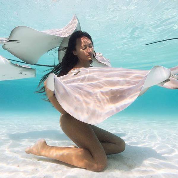 A Beautiful Underwater Photo Session Of A Sexy “Stingray Queen”